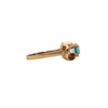 Retro Blue Zircon 14k Gold Ring (C.1940) + Montreal Estate Jewelers