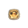 Estate David Yurman Albion Collection Citrine and Diamond 18K Gold Ring + Montreal Estate Jewelers