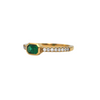 Daisy Exclusive Emerald and Diamond 22K Yellow Gold Ring + Montreal Estate Jewelers