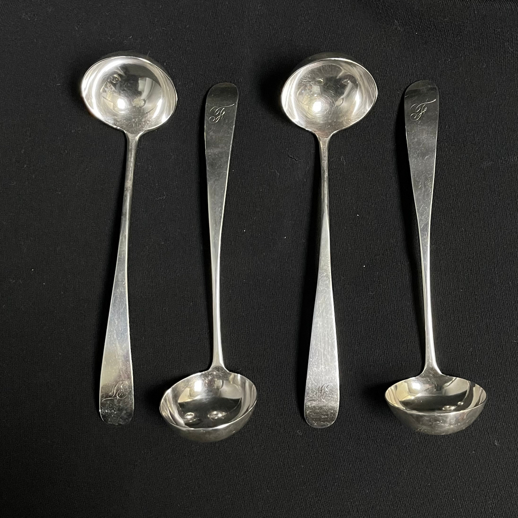 Georgian Scottish (Glasgow) Sterling Silver Toddy Ladles 1832 (Set of 4) + Montreal Estate Jewelers