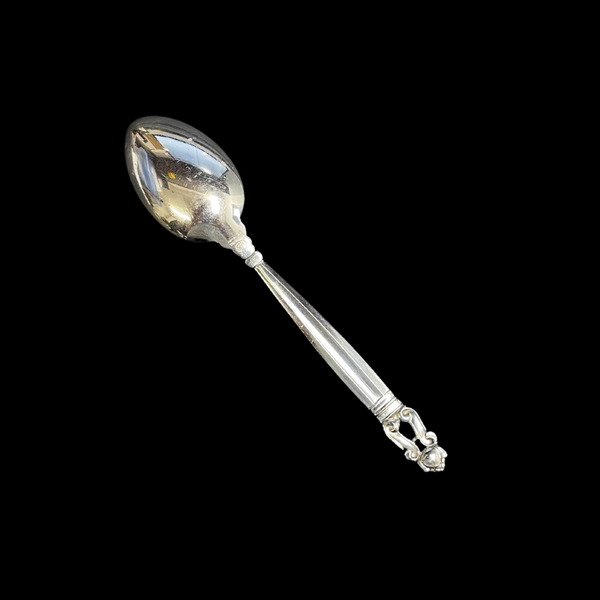 Georg Jensen Acorn 925 Sterling Silver Small Teaspoon + Montreal Estate Jewelers