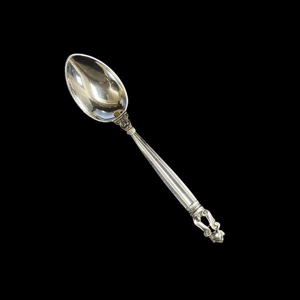 Georg Jensen Acorn 925 Sterling Silver Small Teaspoon + Montreal Estate Jewelers