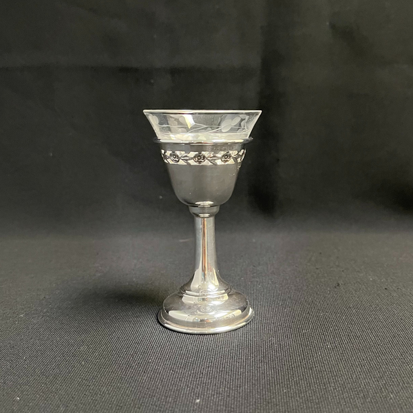 Estate Birks Sterling Silver and Glass Aperitif Glass + Montreal Estate Jewelers