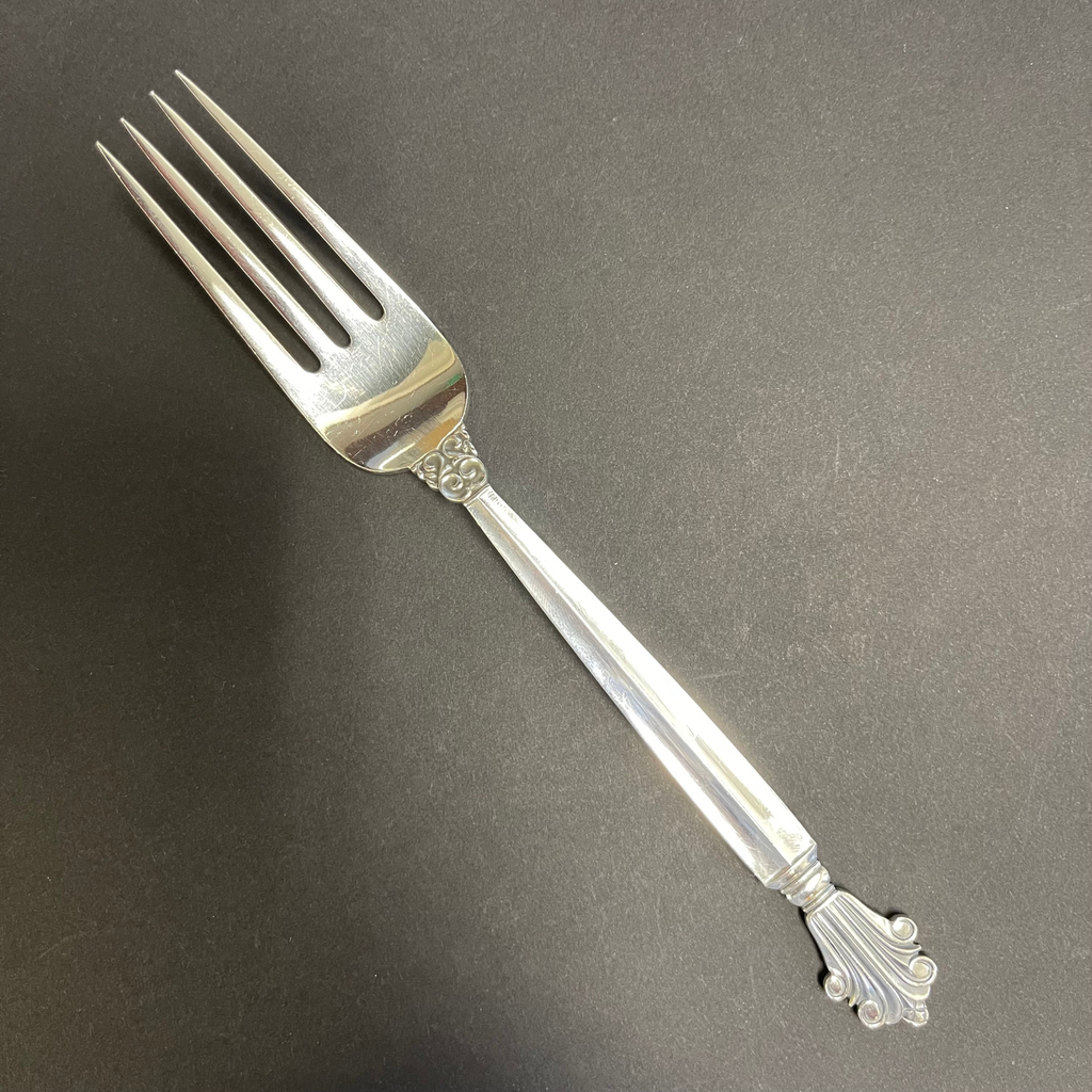 Georg Jensen Sterling Silver Acanthus Dinner Fork + Montreal Estate Jewelers