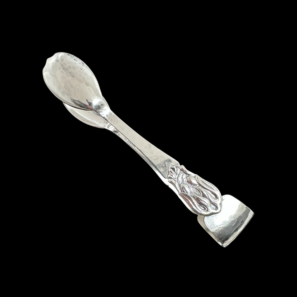 Carl Poul Petersen Sterling Silver Ice Tongs Blossom Pattern + Montreal Estate Jewelers