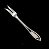 Carl Poul Petersen Sterling Silver Serving Fork Corn Husk Pattern + Montreal Estate Jewelers