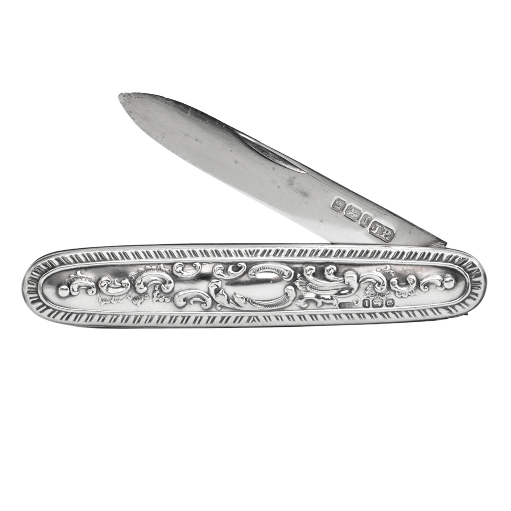 Antique English Sterling Silver Pen Knife By, Joseph Rodgers & Sons Dated 1903 + Montreal Estate Jewelers