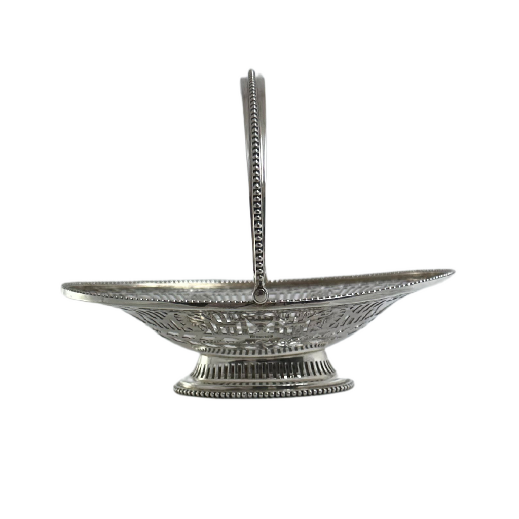 Antique English (Birmingham) Sterling Silver Sweetmeat Basket Dated 1911 + Montreal Estate Jewelers