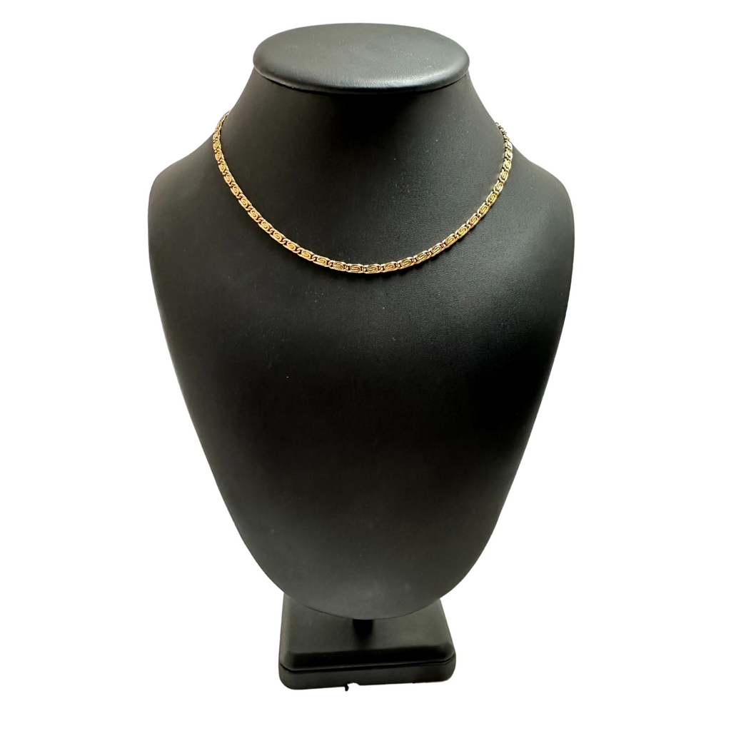 Vintage Italian 'Balestra' 18k Gold Fancy 'S' Link Chain Necklace + Montreal Estate Jewelers