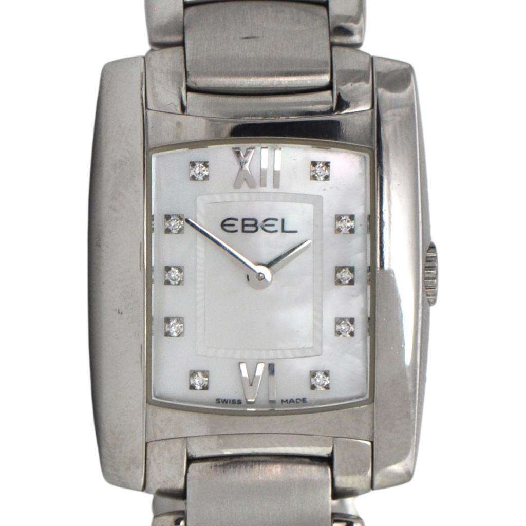 Ebel 'Brasilia' Diamond Stainless Steel Wristwatch + montreal estate Jewelers
