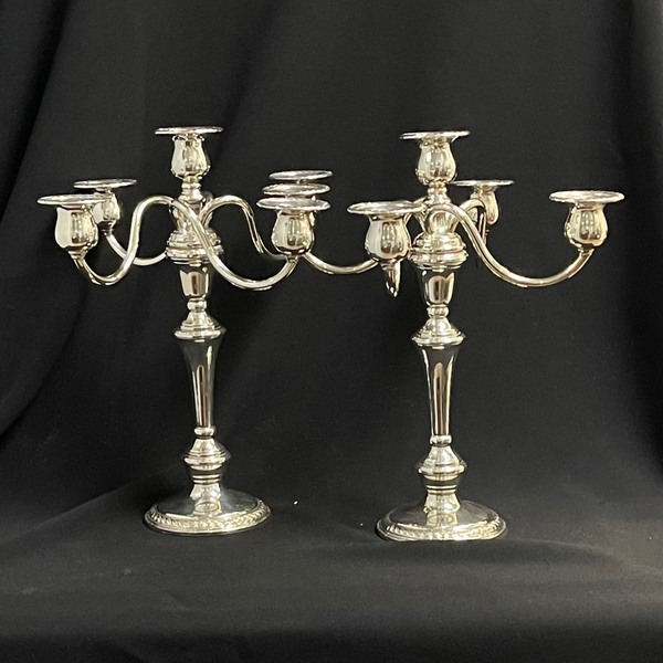 Preisner (American) Sterling Silver Candelabras (Set of 2) + Montreal Estate Jewelers